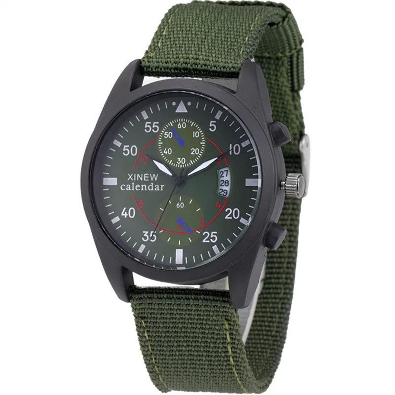 Reloj Hombre XINEW Brand Boys Watches Men Students Fashion Nylon Date Gifts Wrist Watch Black Relogio Masculino Montre Homme