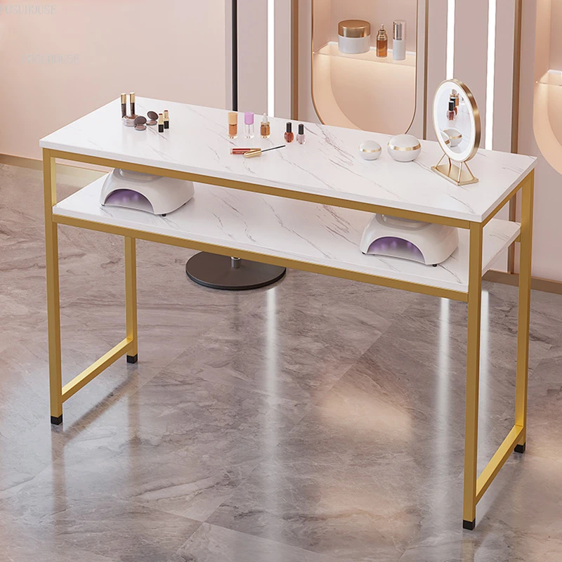 

Nordic Single Nail Tables Modern Double Manicure Tables Set Light Luxury Designer Marble Nail Table Professional Manicure Table