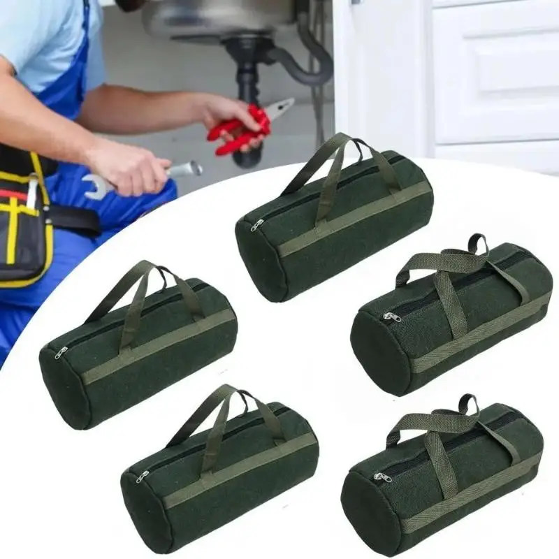 New【Thick Canvas Pouch Portable Toolkit Multi-functional Organizer Instrument Hardware Wrench Tableware Handbag】