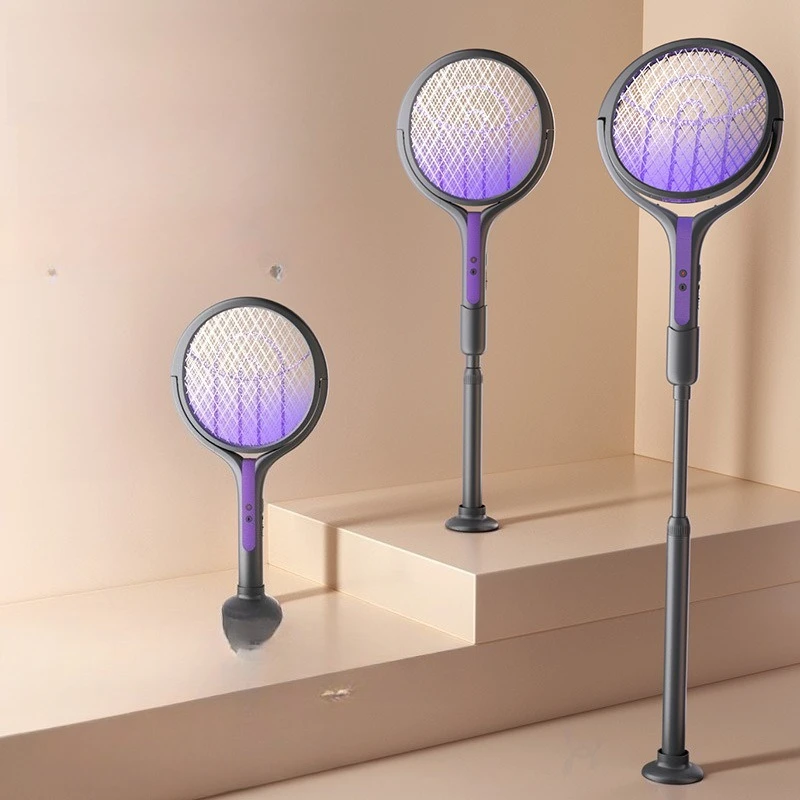 Foldable Telescopic Electric Mosquito Swatter, Automatic Mosquito Trap, USB Mosquito Killer, Rechargeable Household Use