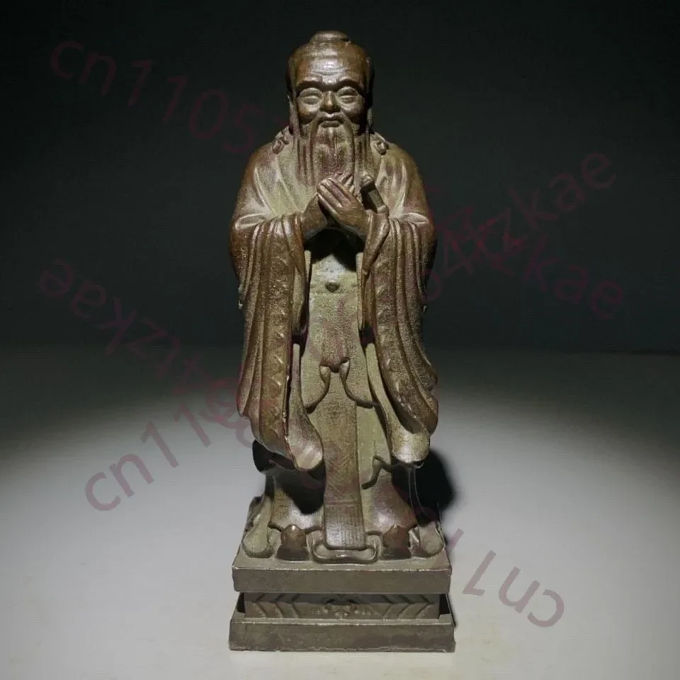 Ancient Bronze Ware Confucius Bronze Statue Ornaments Confucius Statue Ornaments