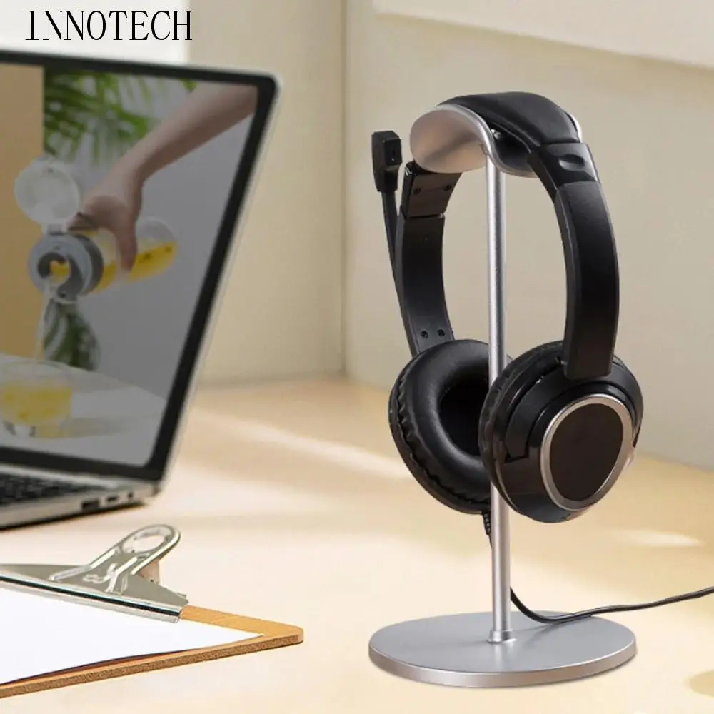 Holder Headphone Display Stand Detachable Enhance Stability Earphone Vertical Bracket Silver Aluminium Alloy