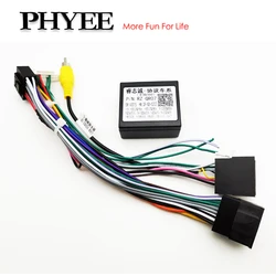 Radio Wiring Harness Adapter CAN Bus Decoder 16 Pin Plug Connector Camera In Car Android Head Unit Cable for Chery Grand Tiggo 5