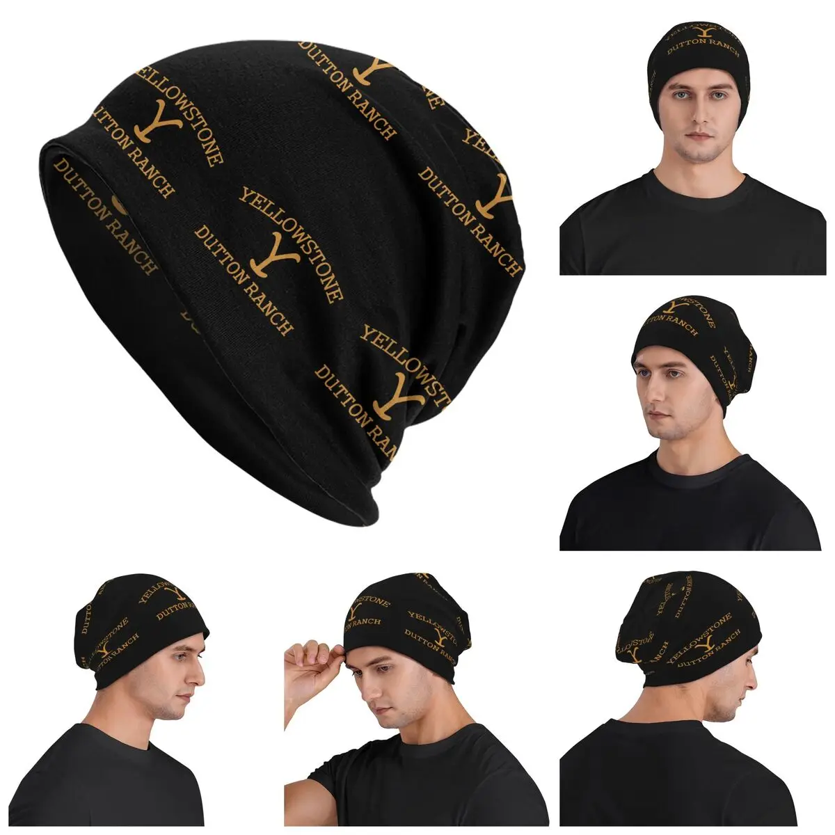 Yellowstone Quick Dry Dutton Ranch Skullies Beanies Hats Warm Autumn Winter Outdoor Cap Knitted Bonnet Caps for Unisex Adult