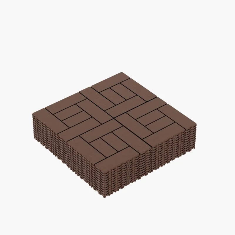 

ZZ Style Eco 300*300mm DIY Traditional Composite Tiles Interlocking WPC Decking Tile for Outdoor Use Patio Garden