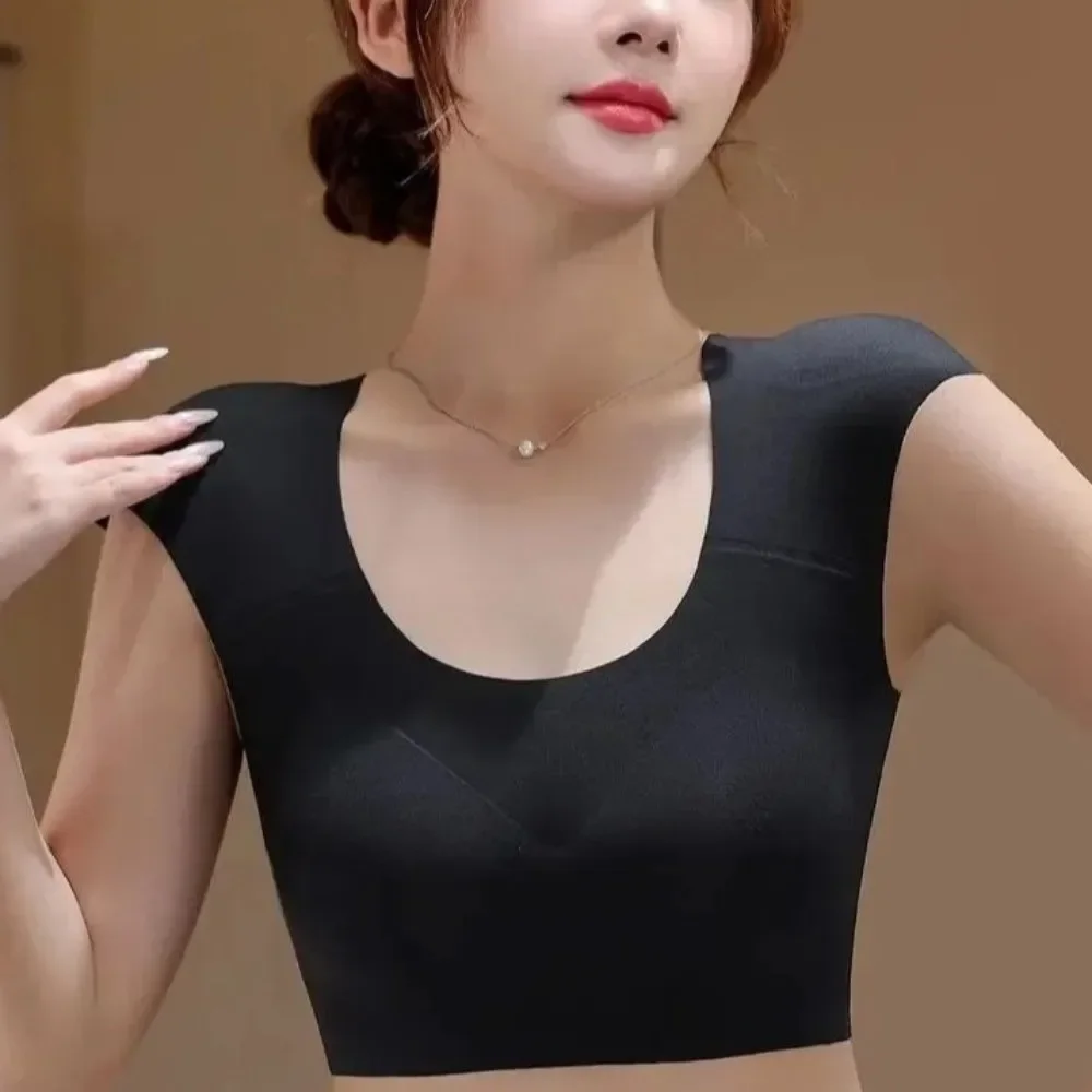 Seamless Corset Shoulder Pads Women's Right-Angle Shoulder Corset Liquid Foundation Invisible Vest Camisole Bra