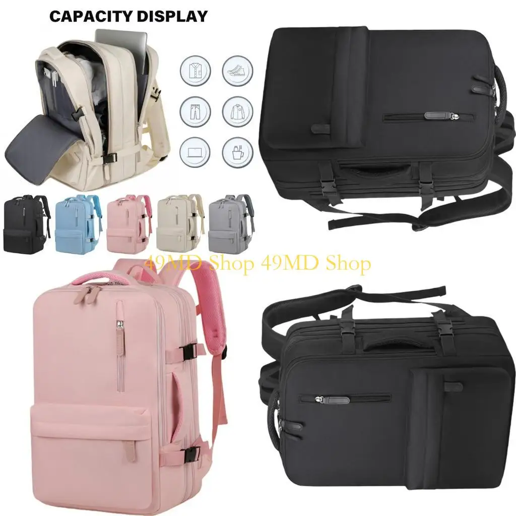 

49MD Spacious Travel Laptop Backpack Large Capacity Expandable Waterproof Luggage Bag