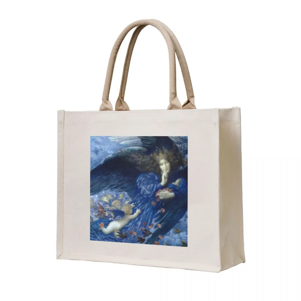 

Night with her Train of Stars - Edward Robert Hughes Tote Bag tote bag men's tote bag Canvas for women