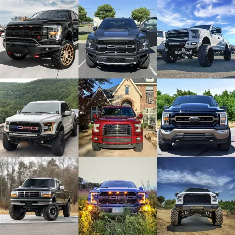 Auto Parts For Ford Ranger T6 T7 T8 2012-2020 Year Convert To 2020 F150 Raptor Look Model Car Body Kit For 2013 ford f150 grill