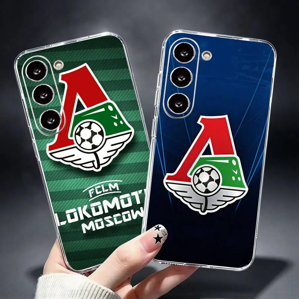 FC L-Lokomotiv Moscow flag Transparent Phone Case For Samsung Galaxy A73,A72,A71,A70,A53,A52,A51Soft Cover
