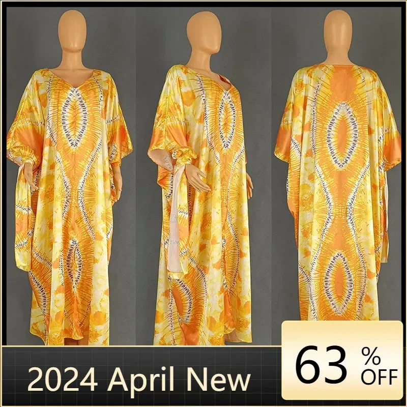 

2 Pieces African Long Dress for Women Whith Headtie Elegant Lady Party Robe Plus Size Africa Designer Ankara Dashiki Clothes