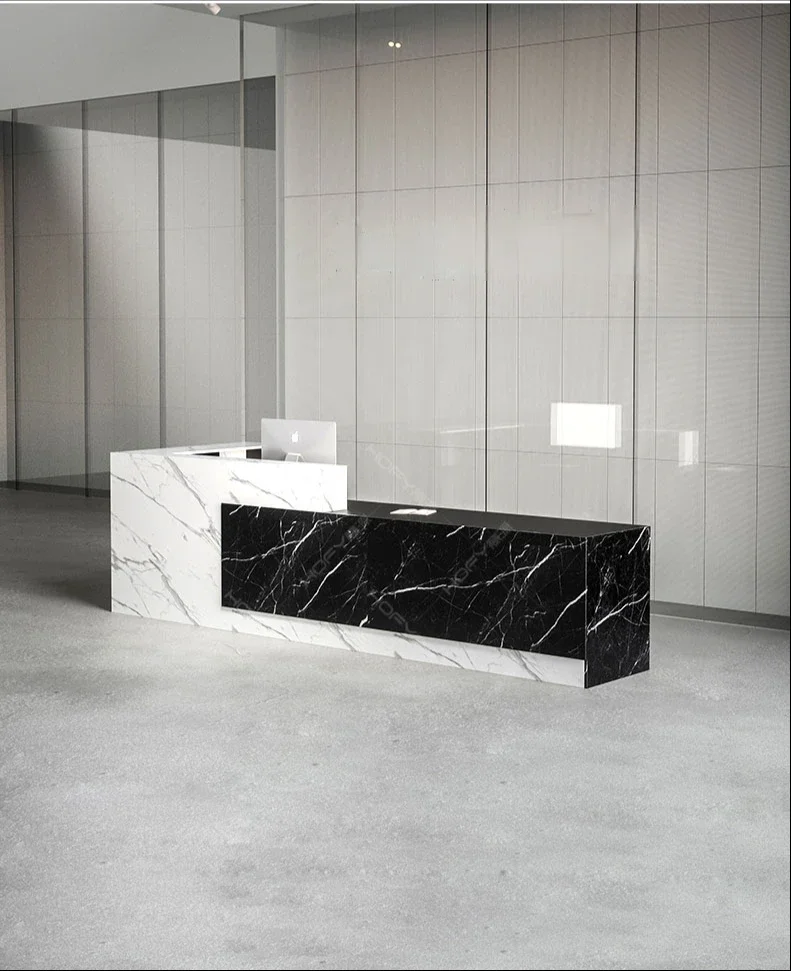 

Hotel Lobby Front Desk Reception Counter Commercial Office Furniture Beauty Salon Bar Reception Desk Rezeption Reception Table