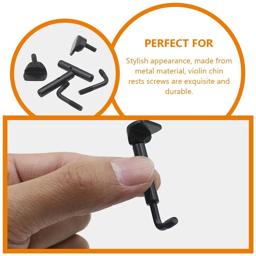 

2Pcs Violin Chin Rest Screws Metal Clamps Compatible with 34 44 Violins Easy Install Quick Adjust Chin Rest Replacement