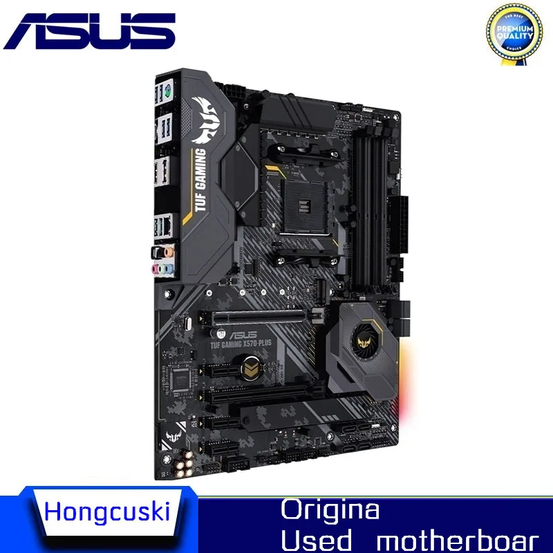 Imagem -03 - Usado para Asus Tuf Gaming X570-plus Placa-mãe Soquete Am4 para Amd X570m X570 Original Desktop Pci-e 4.0 M.2 Sata3 Mainboard