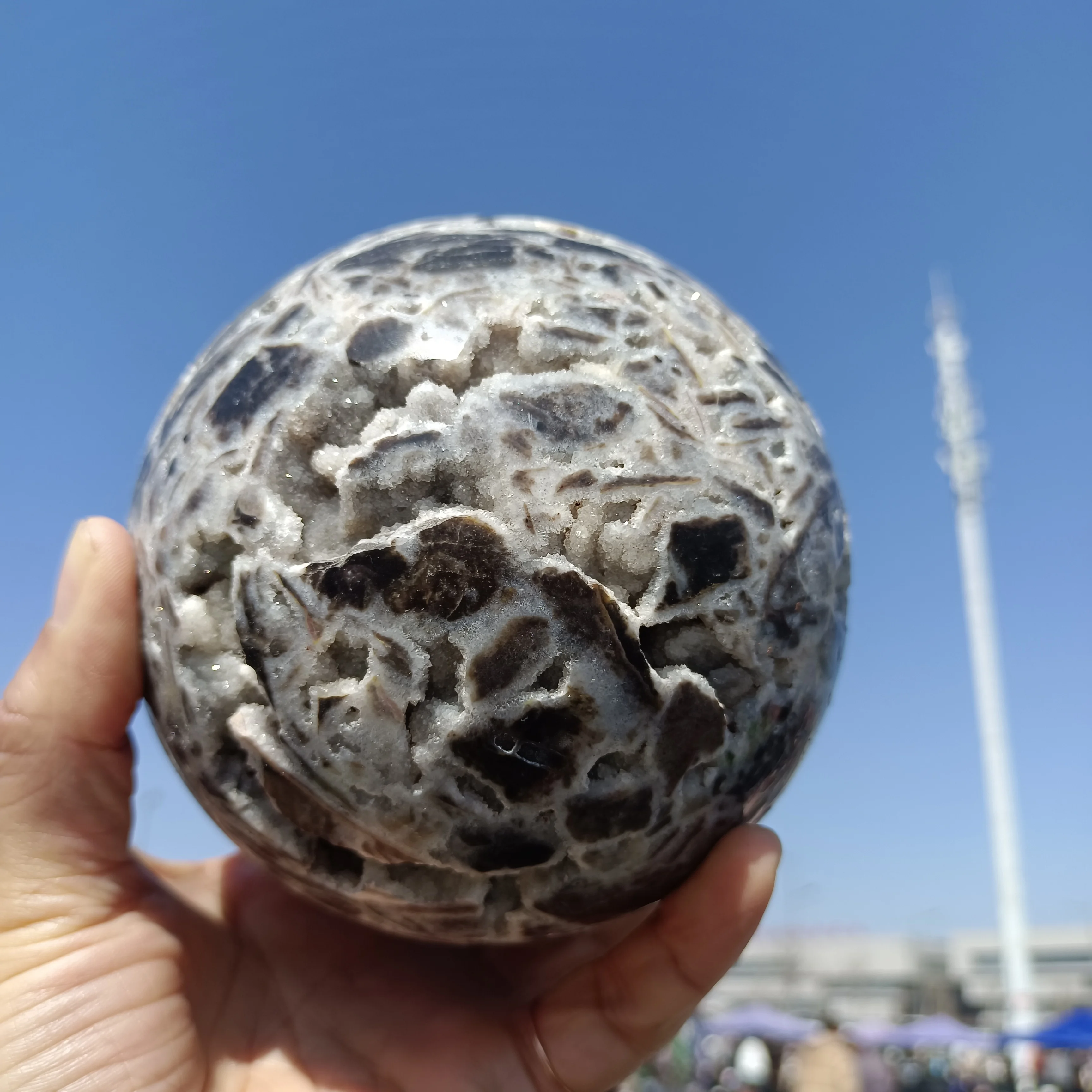 Natural Formed! Sphalerite Ball,Quartz Crystal Ore Ball, Mineral, Reiki, Healing, Degaussing Ball