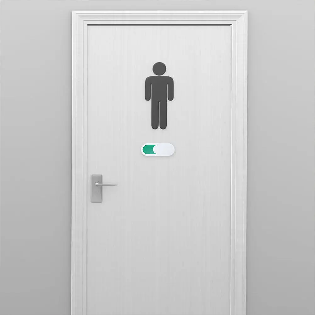 3Pcs Office Door Signs Sliding Privacy Indicator Vacant Occupied Bathroom Restroom Conference Room Signboard Clear Visible