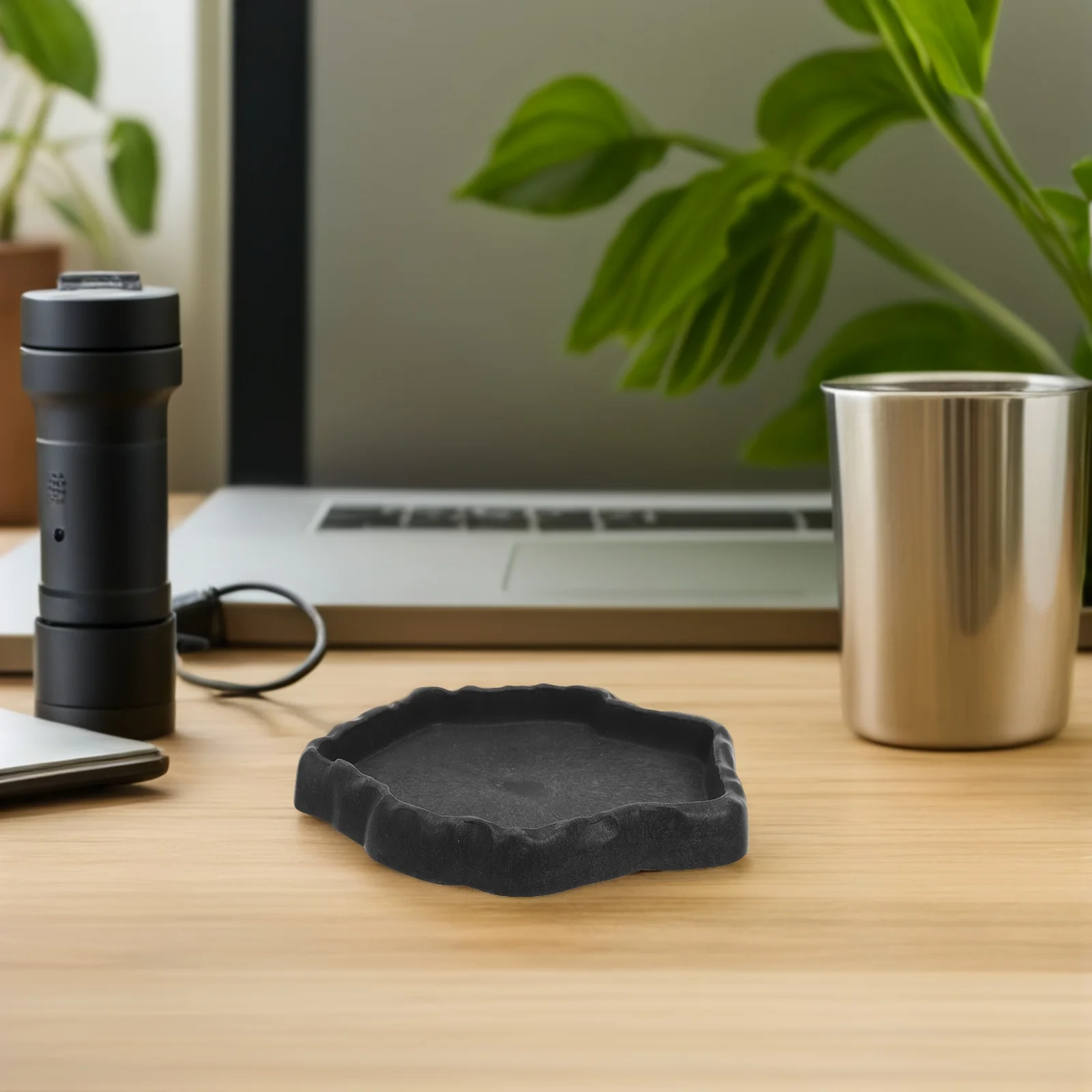 

Pet Feeder Bowl For Reptiles Resin Corner Feeding Dish With Rock Appearance Reptile Water Food Bowl Terrarium Accessory