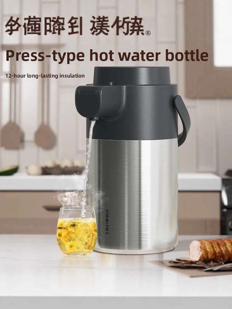 

Long-Lasting Insulated Stainless Steel Press Type Water Bottle Home Use 12 Hour Hot Water Stand up Style Thermal Flask