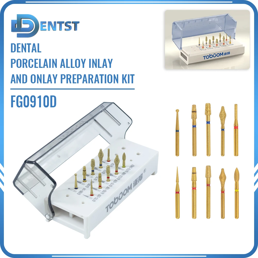 

Dental Inlay And Onlay Preparation Kit For FG0910D Pulp Treatment Dental Tool Burs Kit Dental Materials
