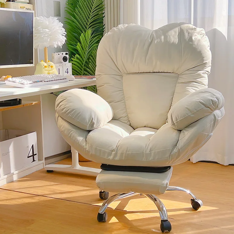 

Lazy Silla Game Sofa Chair Office Chair Home Study Bedroom Chair Lifting Rotating Adjustable Widened Cushion with Foot Rest