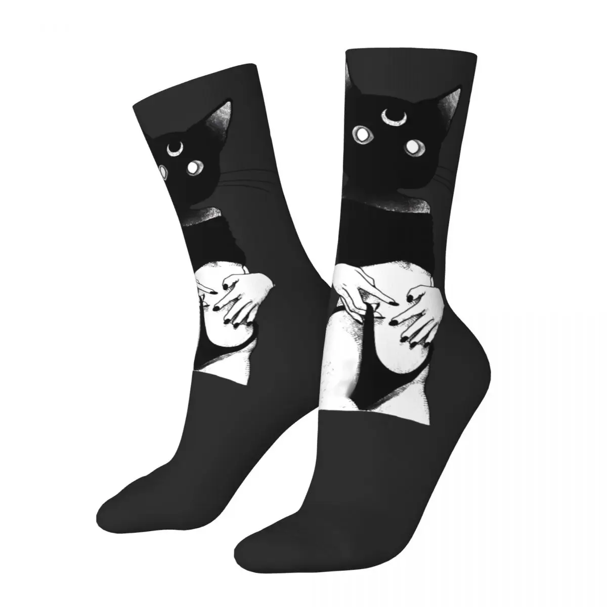 Schöne Mädchen 3D-Druck gemütliche Unisex-Socken, Hip Hop Harajuku Fuchs Tier interessante vier Jahreszeiten Socken