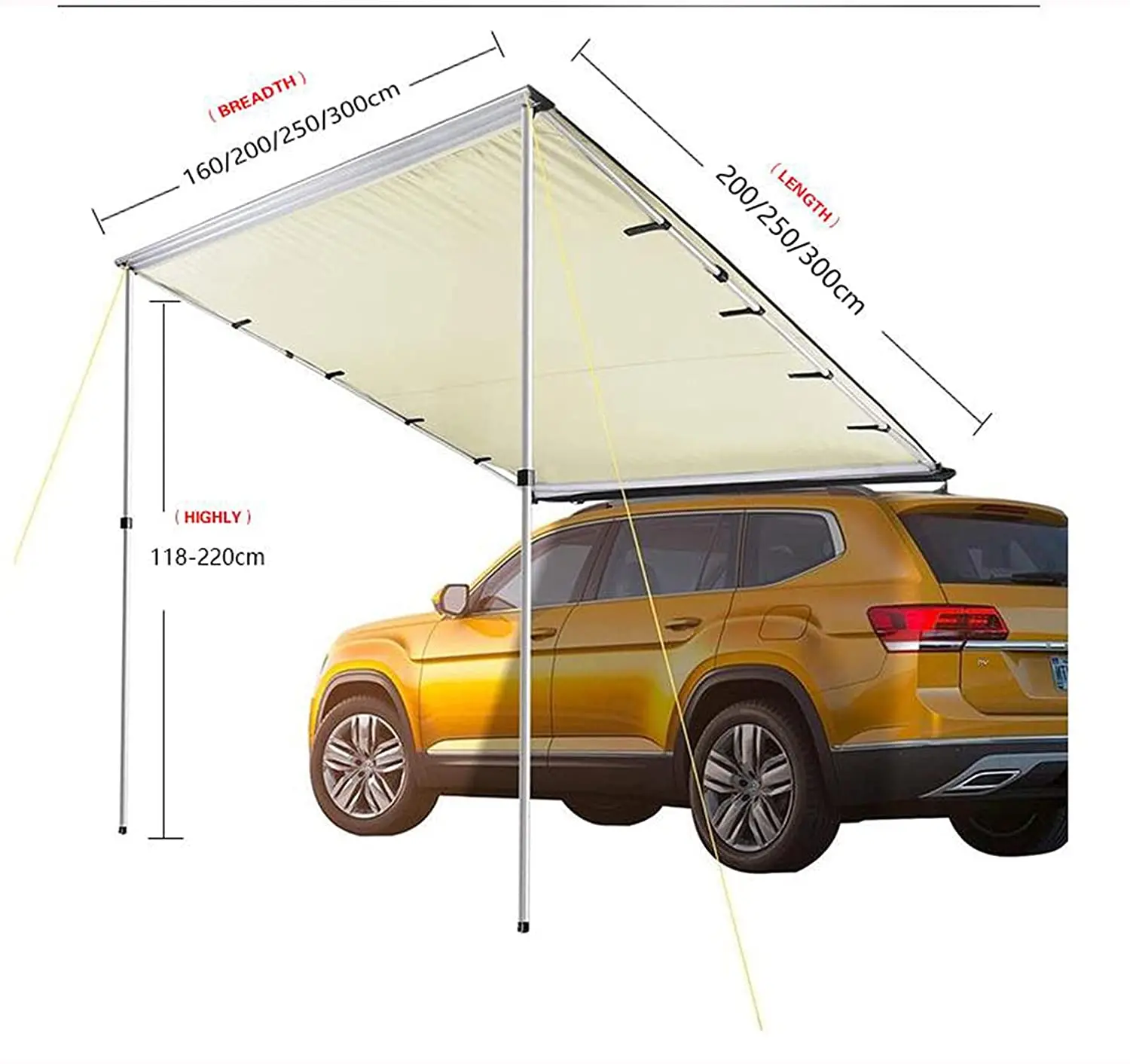 Car Side Awning  For Camping Awning rain proof car road trip camping outdoor car side tent