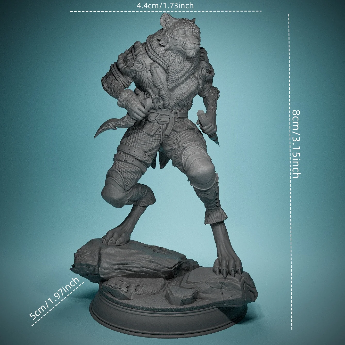 Tabaxi Sneeuw Luipaard Rogue-Hars Miniaturen-Voor Bordspel Miniaturen-Spel Kamer Decoratie-Vakantie Cadeau