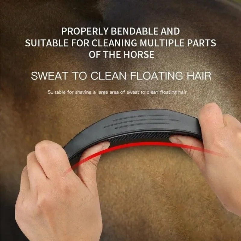 Horse Massage Brushes Animal Body Grooming Bath Cleaning Brushes Equestrian Care Tools Hair Finishing Supplies Durable Heavy