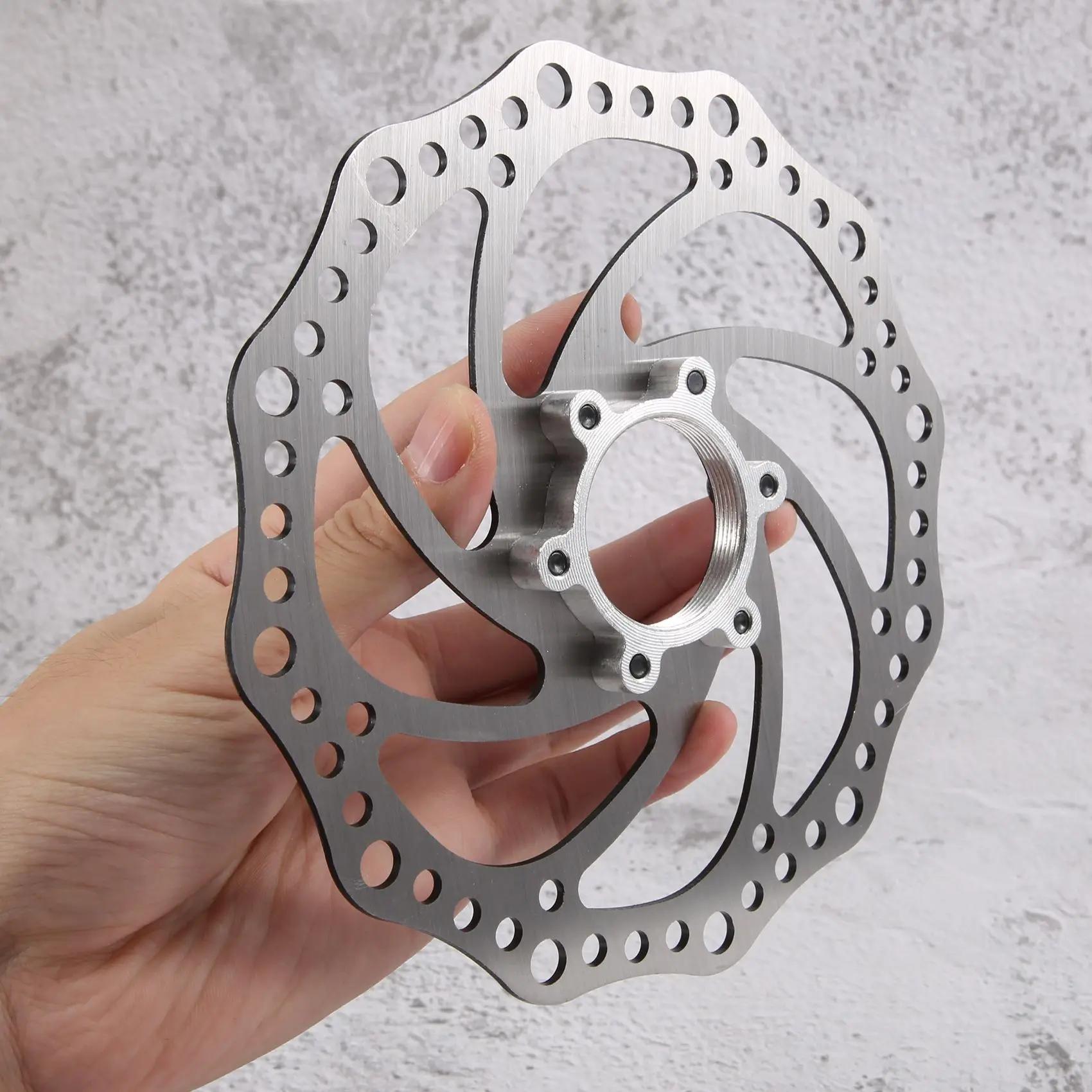 

【Today-Only!】Bike Brake Disc Rotor 160mm Stainless Steel Road Bike Disc Brake Accessories with 48mm Flange Diagonal Hole