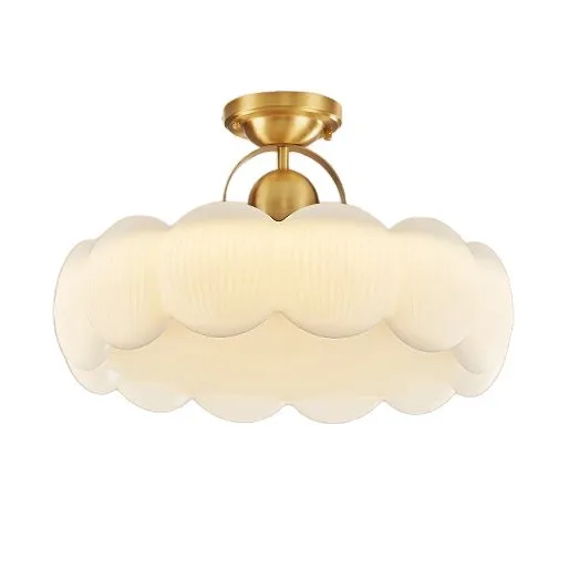 

All-copper light luxury master bedroom ceiling light, tea room restaurant eye protection children's room light