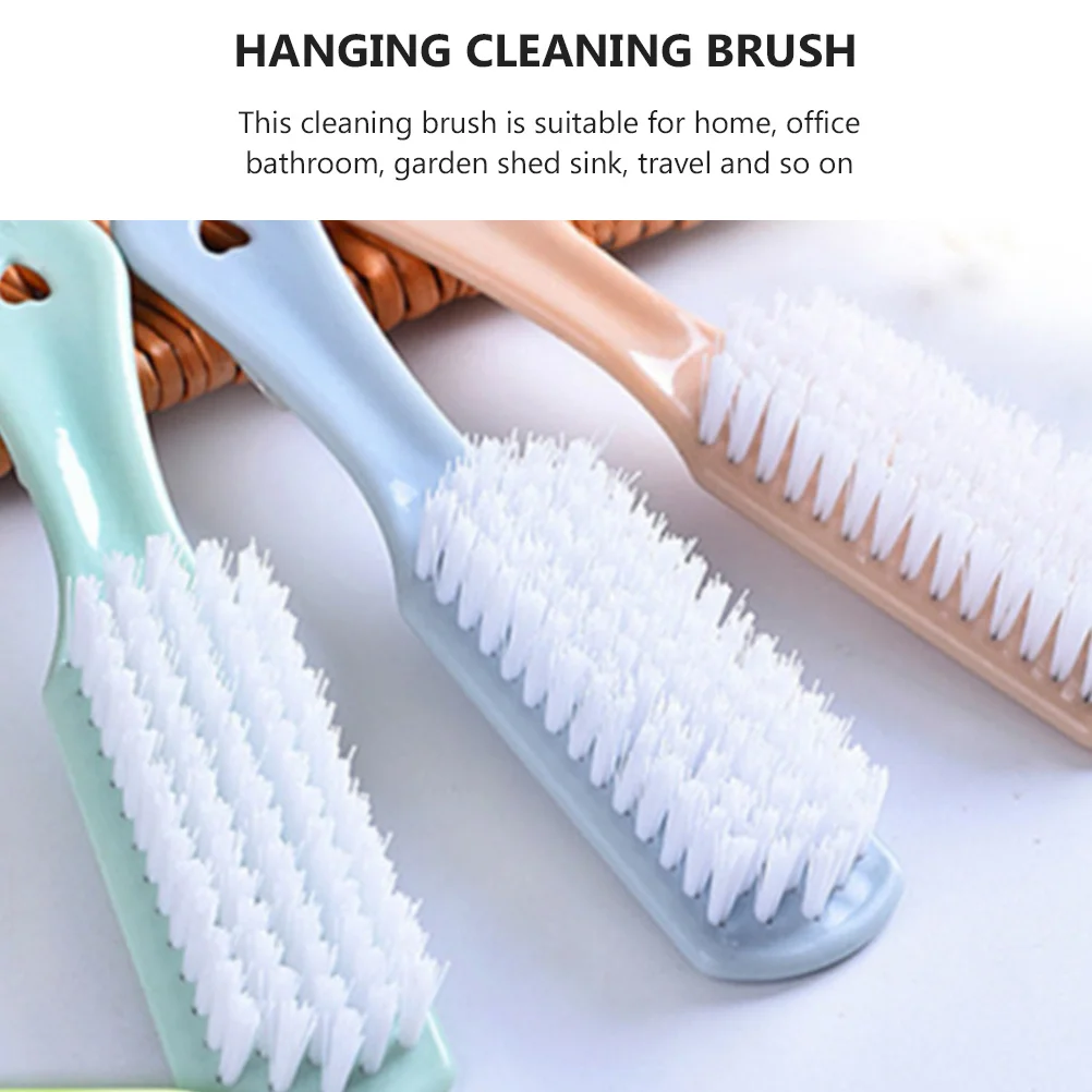 

3Pcs Multifunctional Hanging Shoe Polish Brush Long Handle Effective Cleaning Brush Tool for Shoes Clothes Laundry Plastic