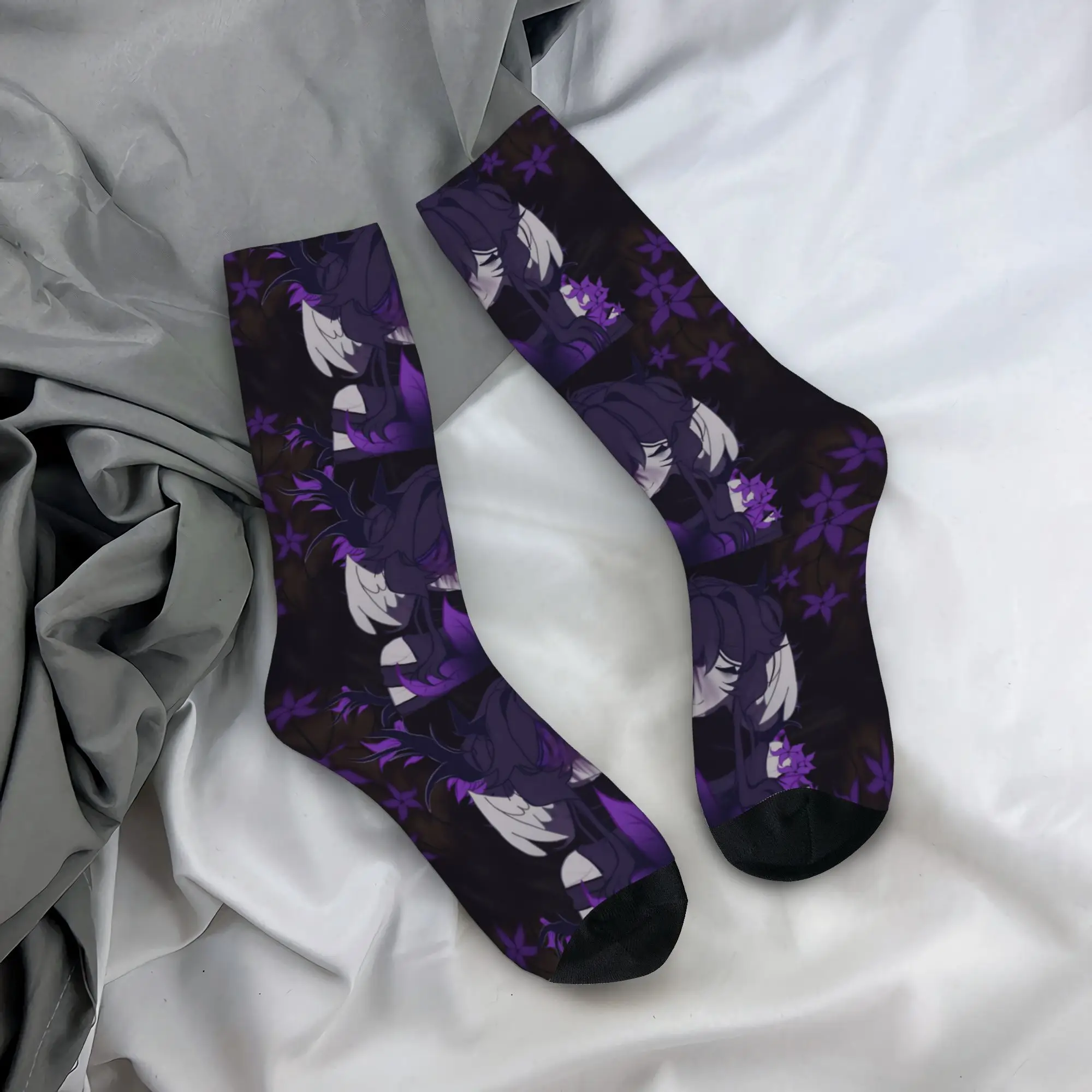 Winter Warm Harajuku Men's Women's Azuretime Anime Azure Two Time Socks  Non-slip Soccer Socks
