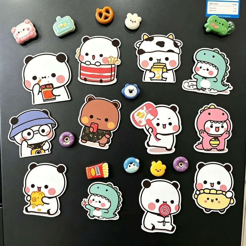 Cute Bubu Dudu Fridge Magnet X-mas Gift Cartoon Panda Yier Refrigerator Magnet Couple Gift Furniture Ornaments for Friends Gift