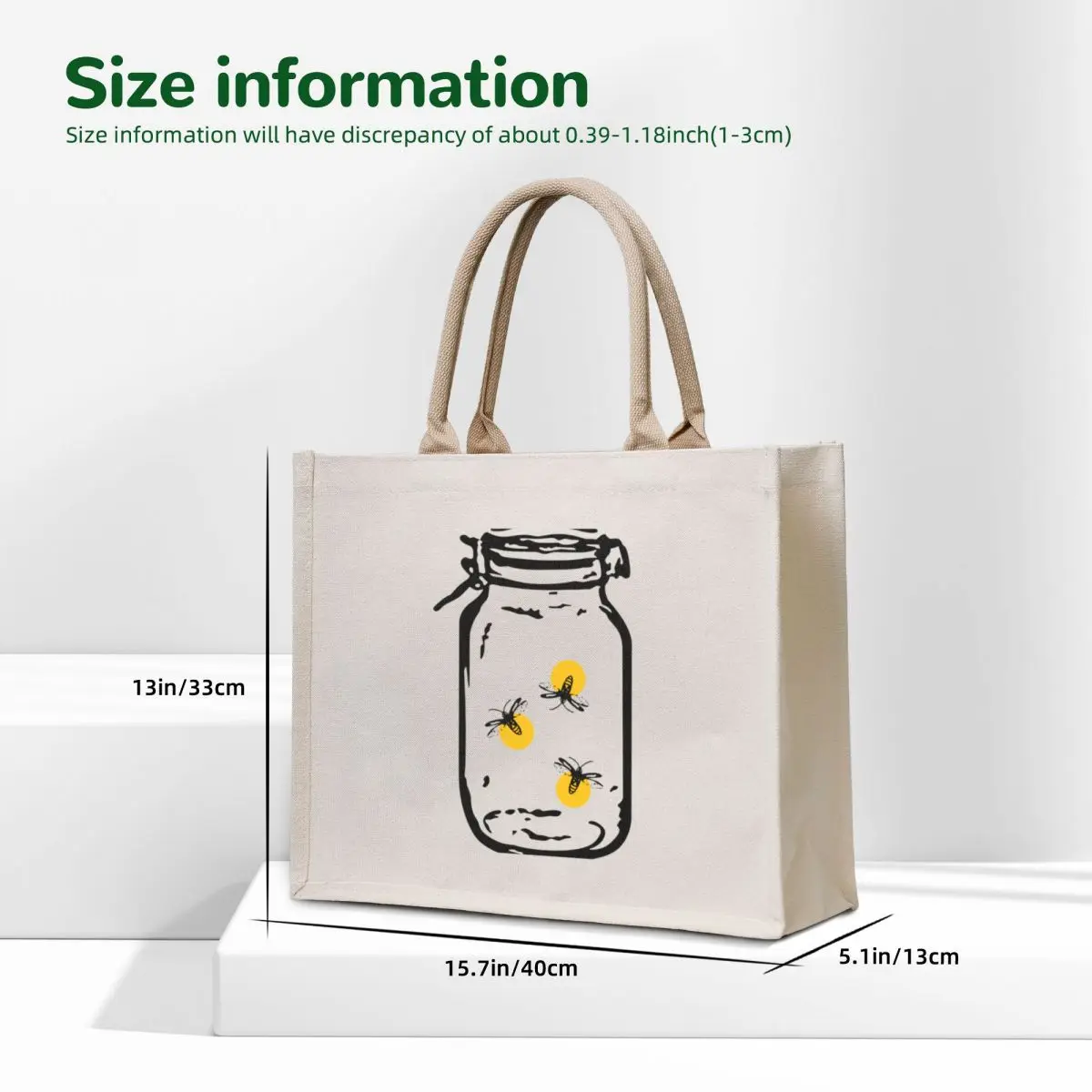 Lightning Bugs in a Mason Jar Tote Bag woman shopping bag Shopping bags bags for women
