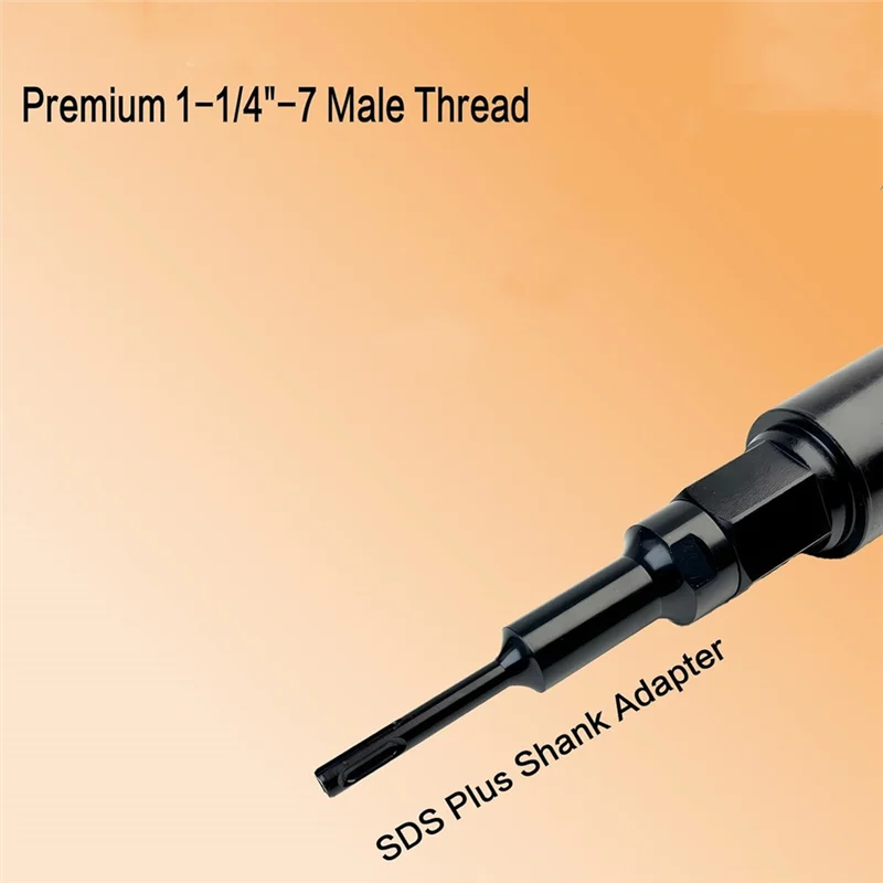 A26F-Premium For SDS Plus Core Drill Bit Adapter 1-1/4In-7 Male Thread For SDS Plus Core Bit Adapter, Convenient Converter