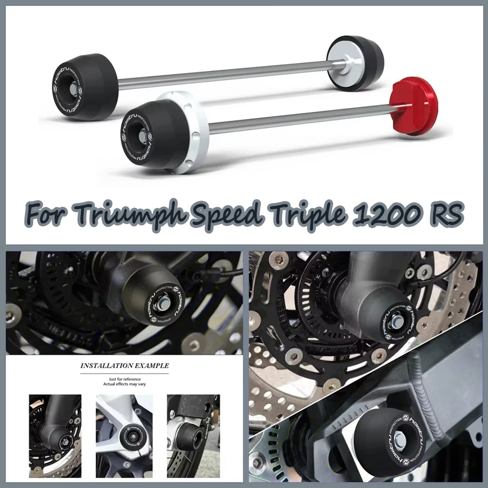 

for Triumph Speed Triple 1200 RS / RR 2022-2023 Motorcycle front and rear wheel axle protection device