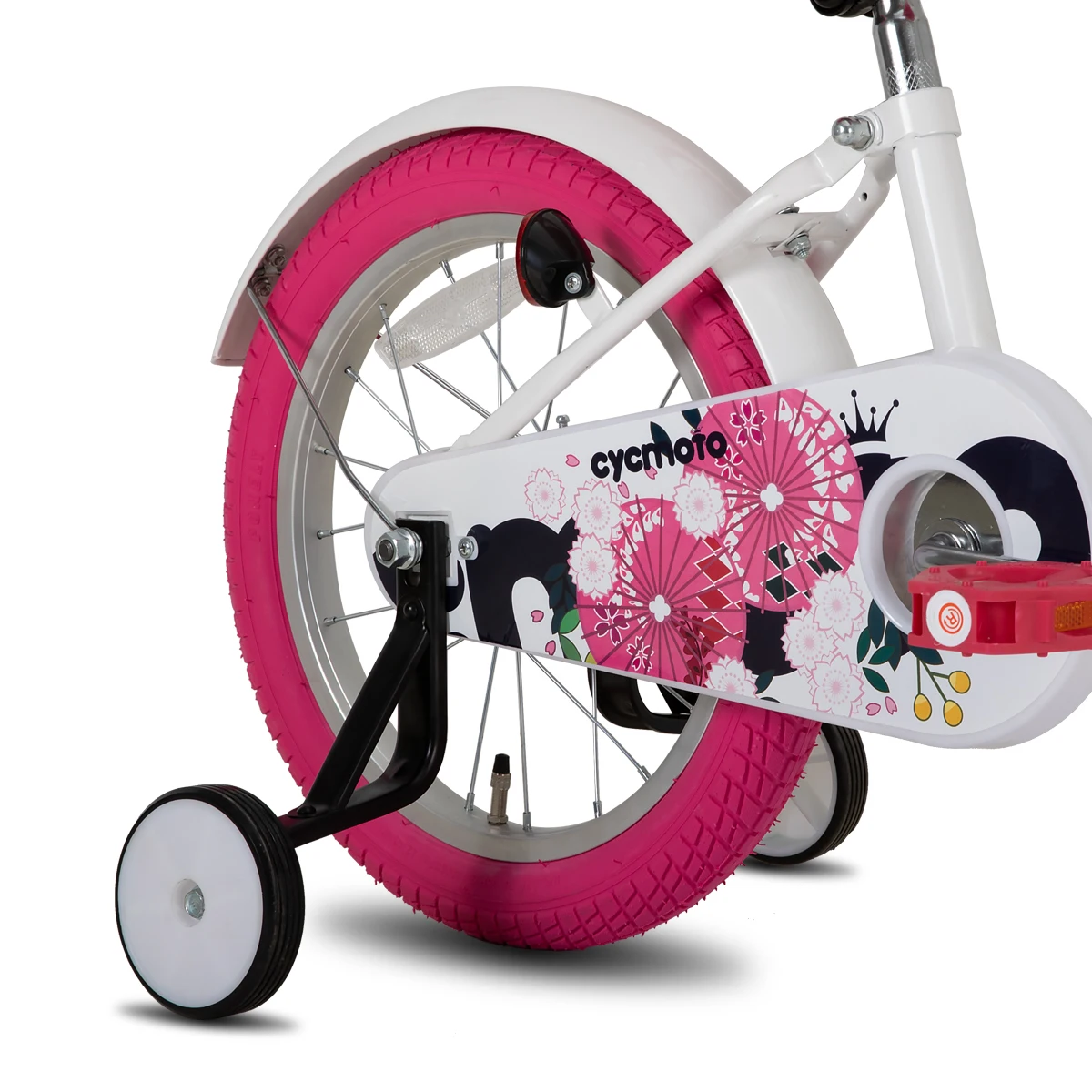 JOYSTAR meisjesfiets voor peuters en kinderen van 2-7 jaar oud, 12 14 16 inch kinderfiets met zijwieltjes, handrem en mand,