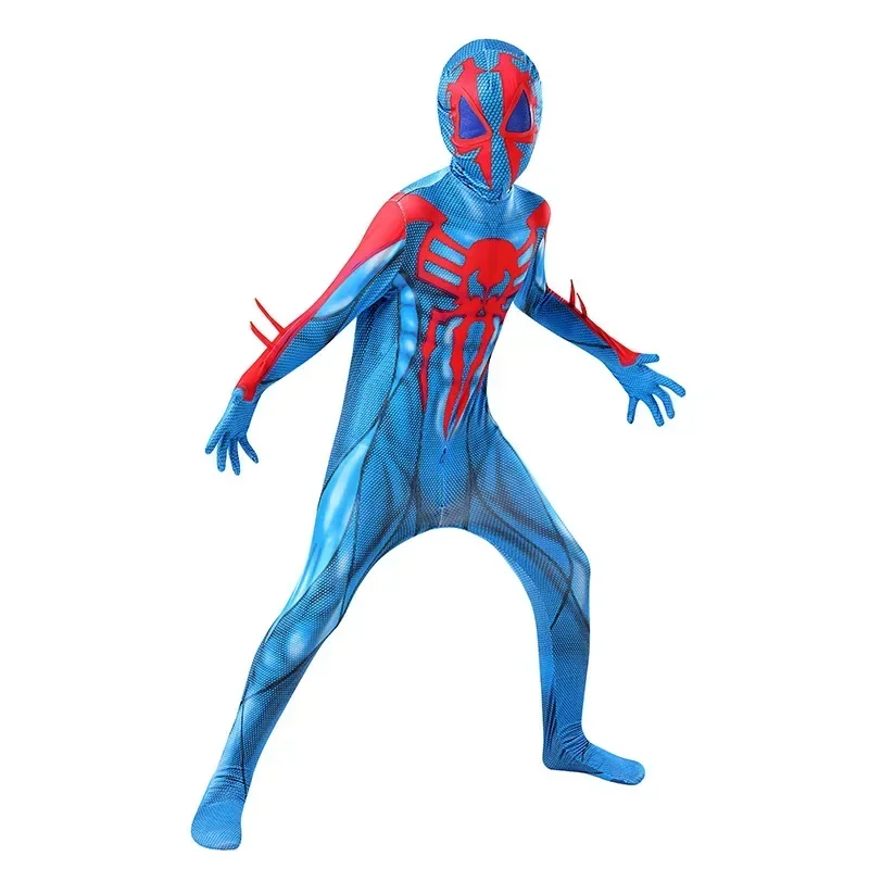 Cosplay de super-herói infantil, macacão 3D, bodysuit infantil, traje de festa de Halloween infantil, Carlos Ohara, Homem-Aranha, 2099