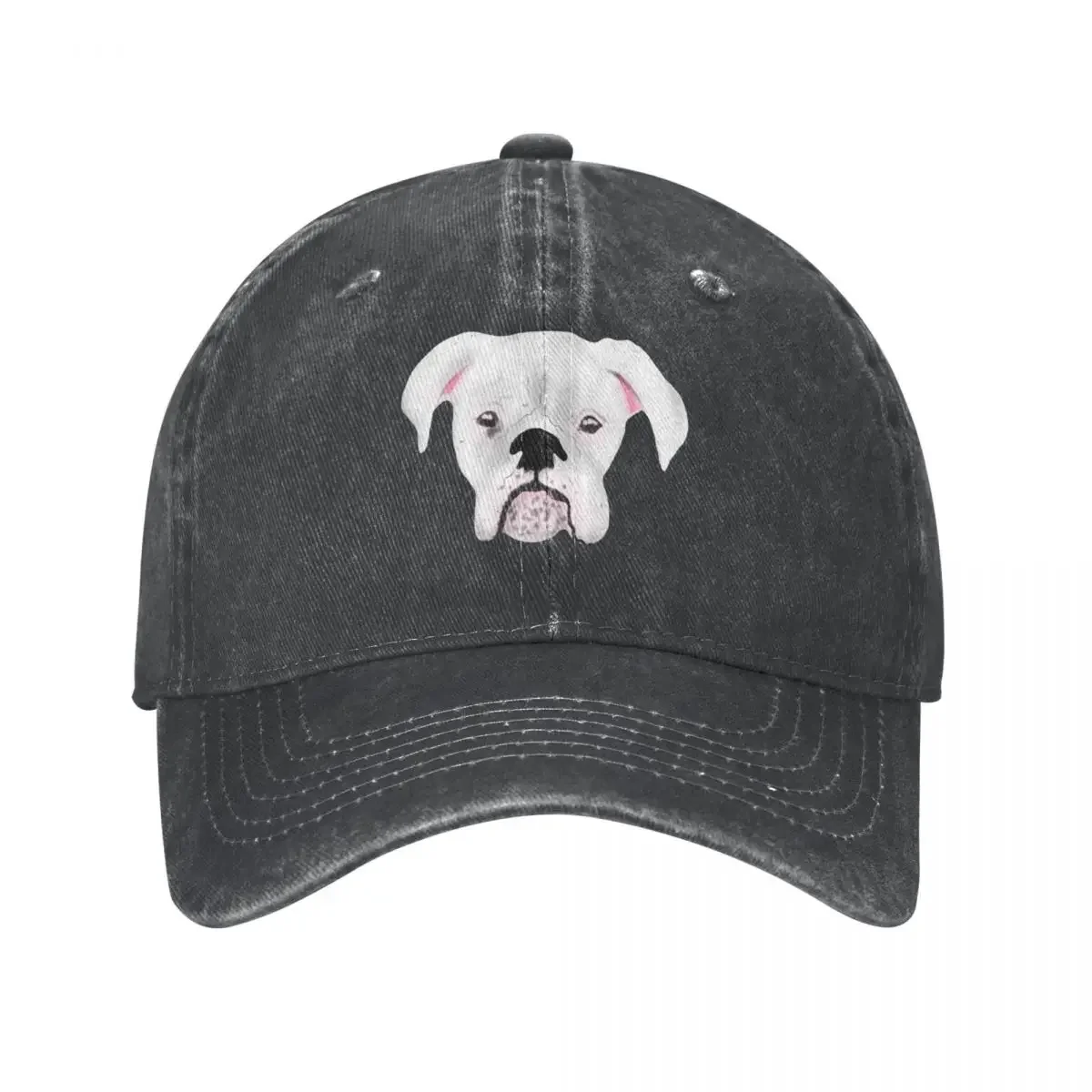 WHITE BOXER DOG PUPPY POLLY Baseball Cap Hats Baseball Cap Fashion Military Tactical Cap Man Hat Women'S