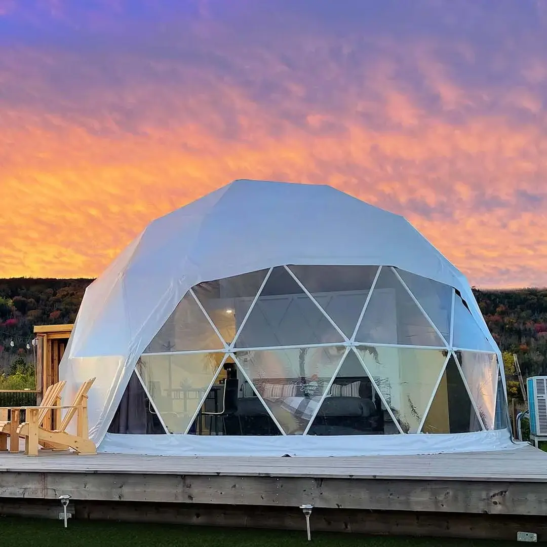 Geodesic Dome Hotel Tent Spherical Manor Tent Resort Outdoor Luxury Camping Dome Transparent Starry Sky Tent Global Shipping