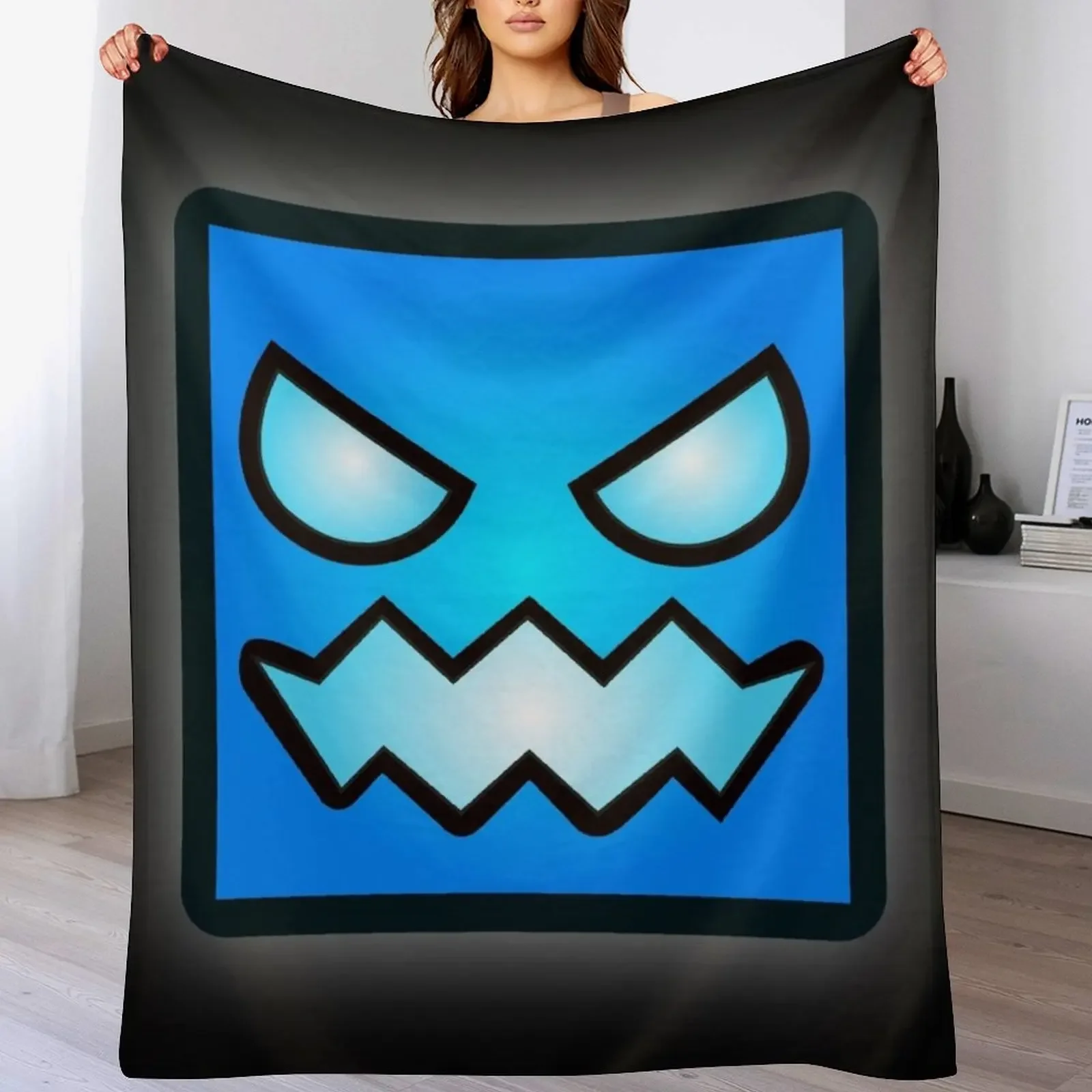 

Geometry dash Throw Blanket Faux Fur Soft Warm Blanket for Bed