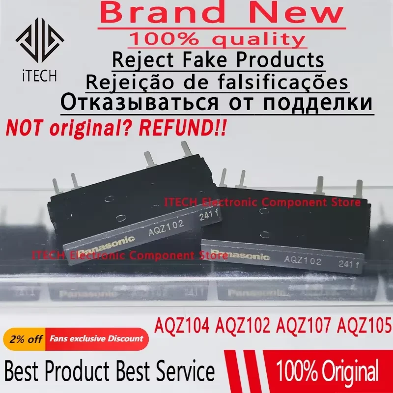 2pcs/lot Original AQZ102 AQZ104 AQZ105 AQZ107 DIP-4 New Power Solid-state Relay 100% Genuine