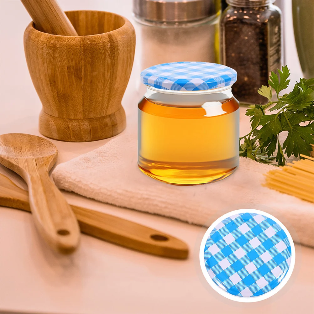 

50Pcs Glass Jar Lids Tinplate Airtight 63mm Regular Mouth Canning Covers Jam Jar Caps Leak-Proof Storage Replacement