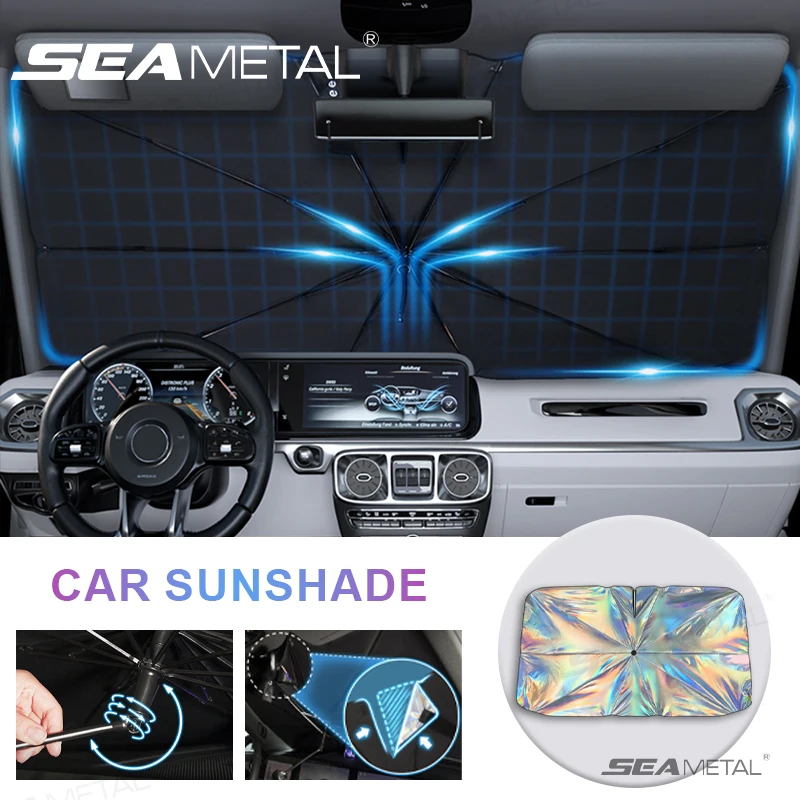 Seametal Auto Windschutz scheibe Regenschirm Abdeckung Anti Sonne Auto Innenraum niedrigere Temperatur Sommer Sonnenschutz Regenschirm Auto Frontscheibe Abdeckung