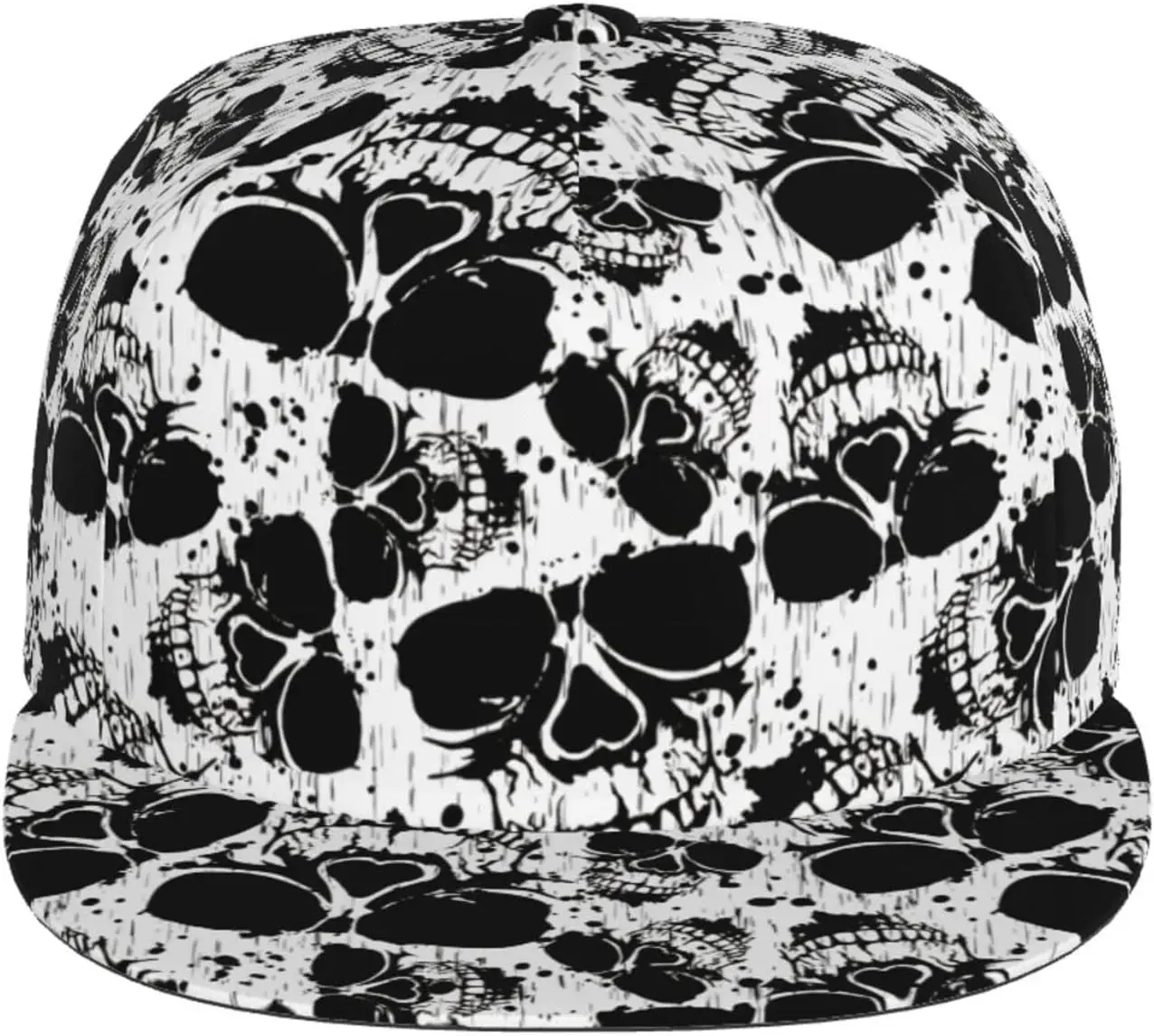 Skull Baseball Cap for Men Women Snapback Flat Bill Hip Hop Hat Baseball Hats