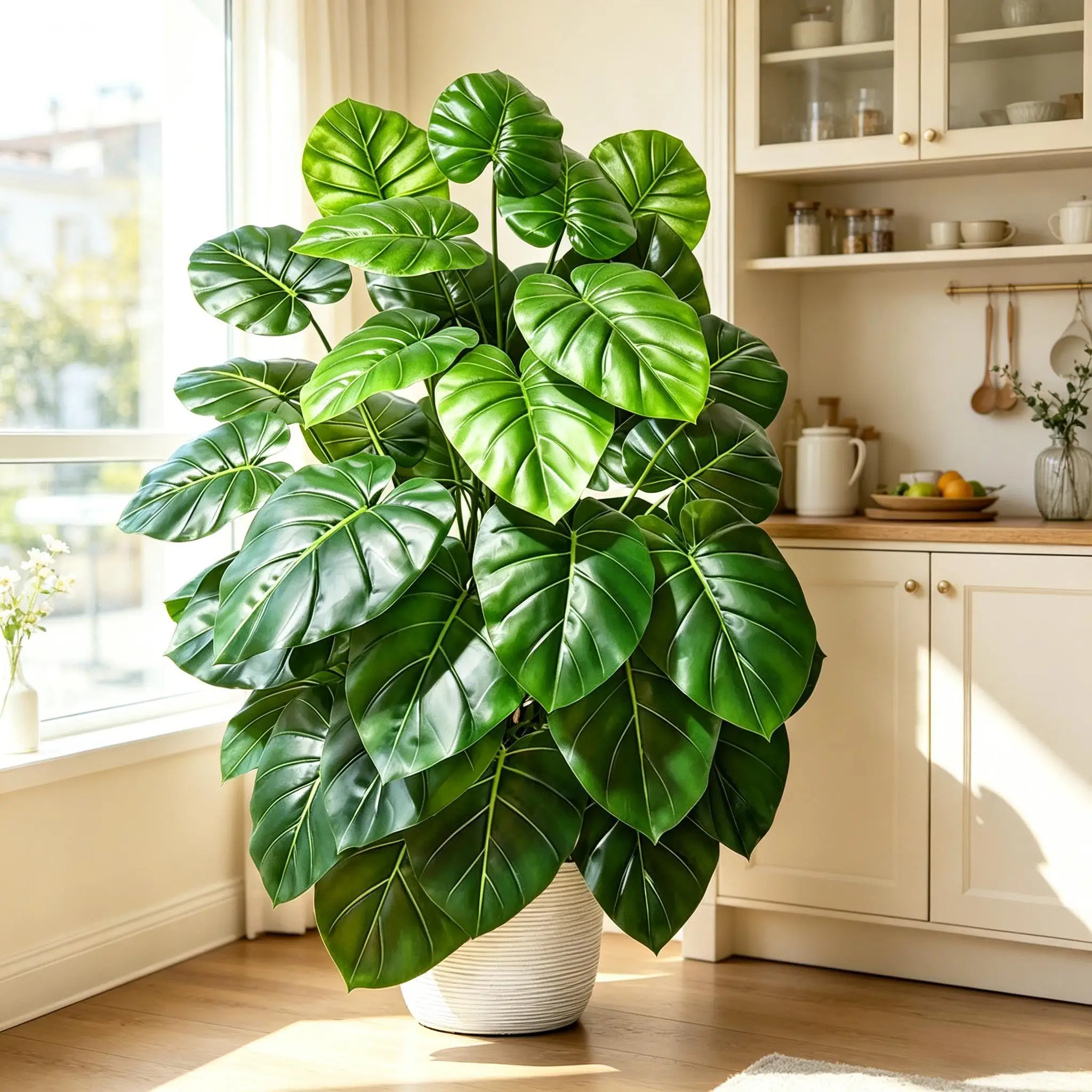 60-105cm Lifelike Artificial Palm Tree Vibrant Green Faux Plant Real Touch for Home Spring Decor Weddings Gardens 2026