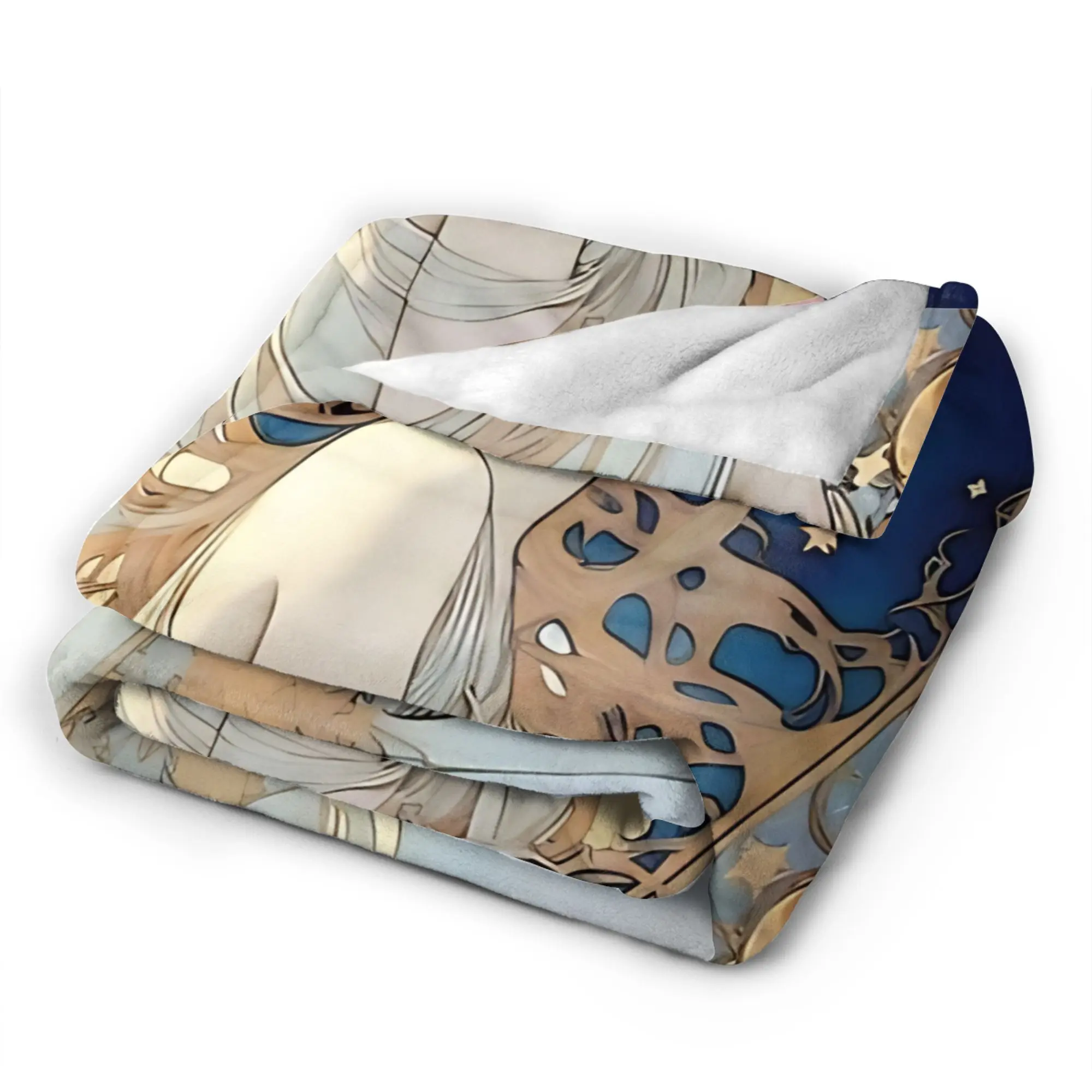 Language of Flowers Alphonse Mucha   Blanket  Soft Warm Funny Plush Bedding ThrowsChair Sofa Bed Flannel Bedspread Bed Cover