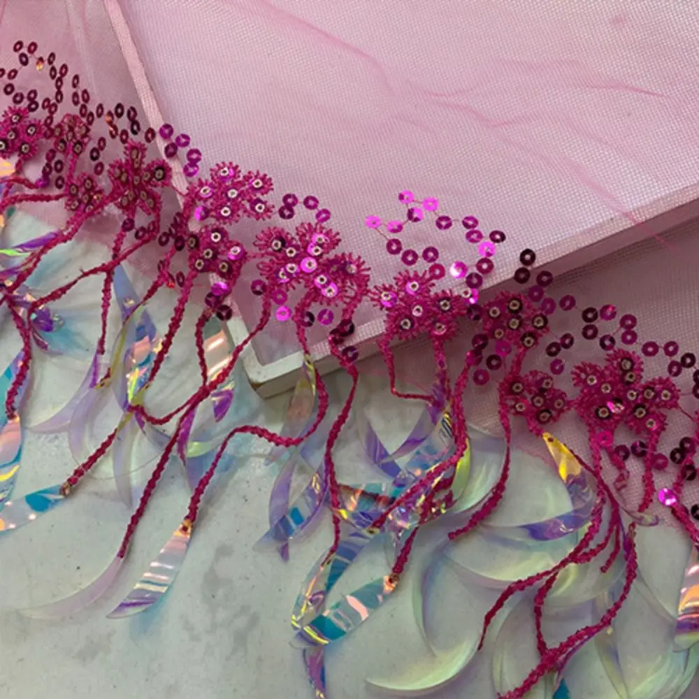 قابل للتعديل الجاز الرقص وشاح شرابات قميص موسع الهيب هوب وشاح الشارع الشهير الثلاثي وشاح الترتر زنار أداء الرقص #5