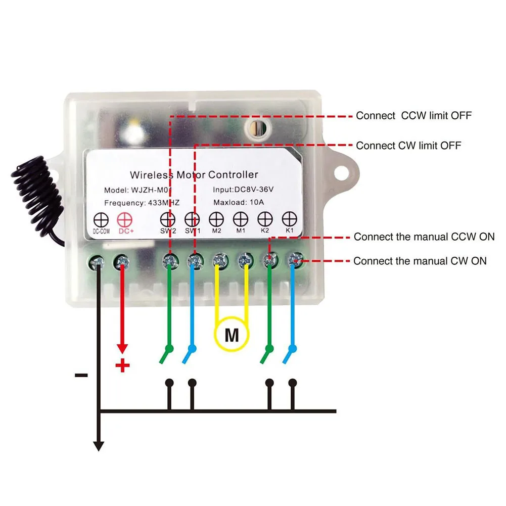 Linear Actuator Control 68*44*25mm 2.68*1.73*0.98inch Motor Remote Control Switch Electronic Locks Control Momentary Mode