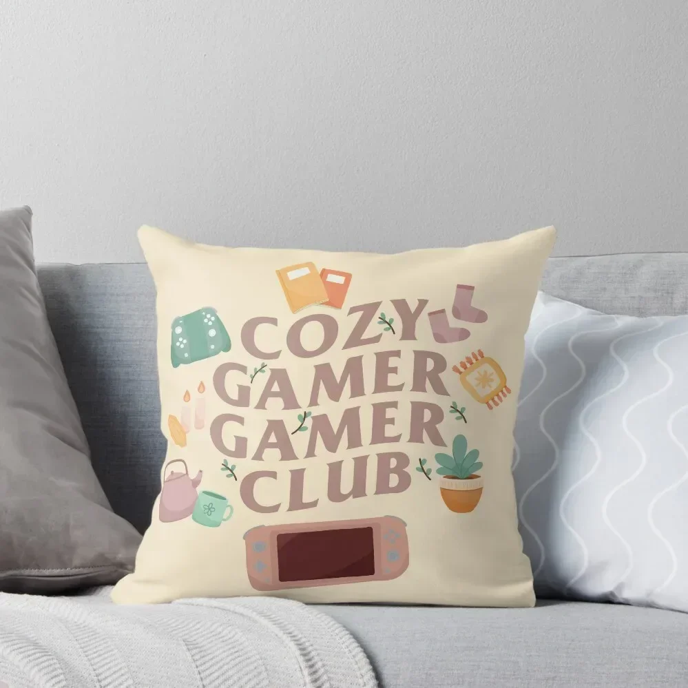 

Cozy Gamer Gamer Club Throw Pillow Decorative pillowcase pillow cover luxury Cushions For Decorative Sofa pillow